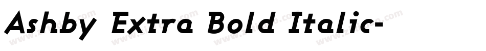 Ashby Extra Bold Italic字体转换